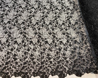 Black Lace Fabric - Etsy