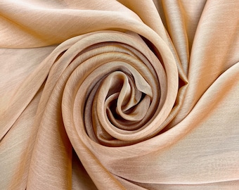 Jolene HONEY BEIGE Polyester Two-Tone Chiffon Fabric by the Yard - 10135