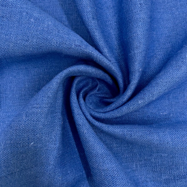Karla DENIM BLUE Soft Hand Feel Linen Rayon Fabric by the Yard for Clothes, Costumes, Crafts, etc - 10194