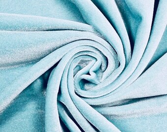 pale blue velvet dress