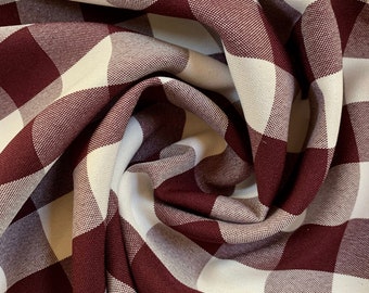 burgundy gingham school dress