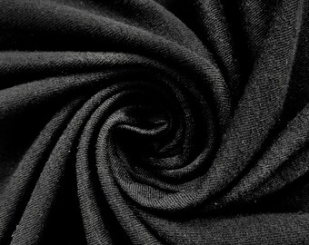 Clara BLACK katoen-lycra-spandex jersey stof voor kleding, kostuums en knutselprojecten