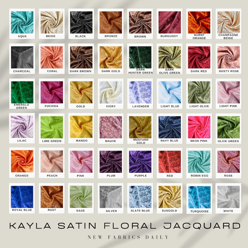 Fleur Indigine Mais Satin Fabric By the Yard Pre Order