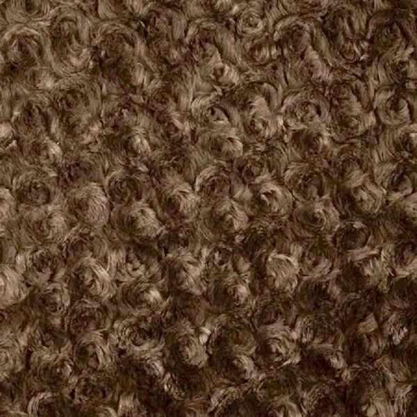 Ruth BROWN Cuddle Minky Rosette Soft Faux Fur Fabric by the Yard - 10083