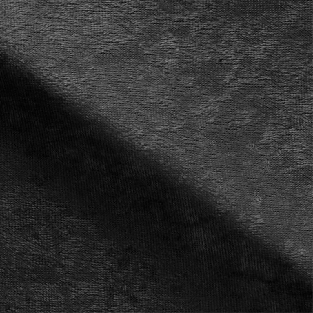 Mya CHARCOAL GREY Nonwrinkle Mechanical Stretch Polyester Panne Velvet