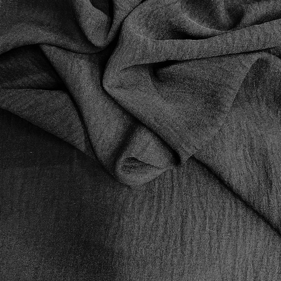 Sophia BLACK Air Flow Polyester Fabric for Dresses, Tops, Bottoms, Shawl,  Scarf, Costumes, Crafts