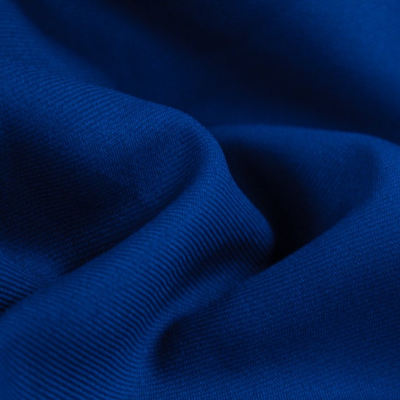 Delaney ROYAL BLUE Polyester Gabardine Fabric by the Yard for - Etsy