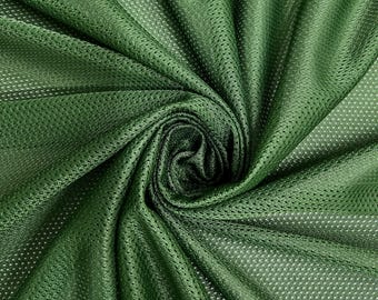 Brylee HUNTER GREEN polyester micro-mesh jersey sport mesh gebreide stof op maat gesneden