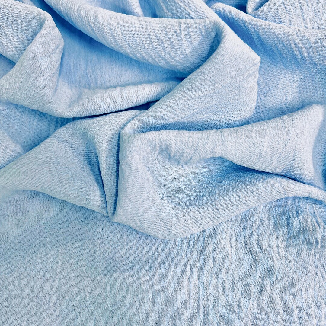 Flowing Polyester Sophia BABY BLUE Air Flow Polyester Fabric for Dresses, Tops, Bottoms ...