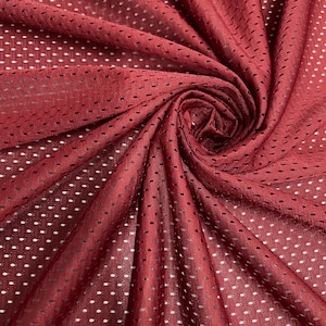Sawyer CARDINAL ROT Polyester Fussball Mesh Strickware Meterware - 10047