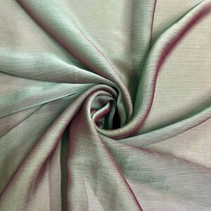 Tela de gasa bicolor de poliéster Jolene SAGE MAUVE cortada a medida - 10135