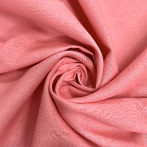 Karla CORAL Soft Hand Feel Linen Rayon Fabric by the Yard for Clothes, Costumes, Crafts, etc - 10194