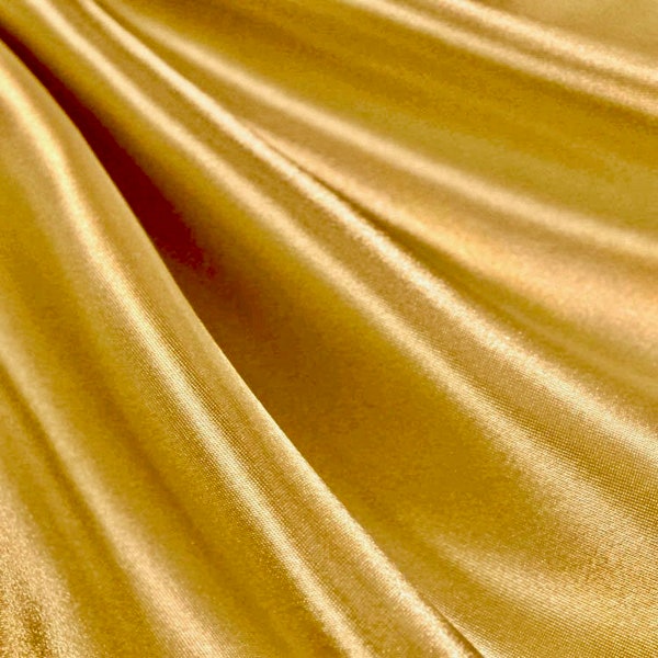 Eliza DARK GOLD Shiny Heavy Bridal Wedding Satin Fabric by the Yard - 10009
