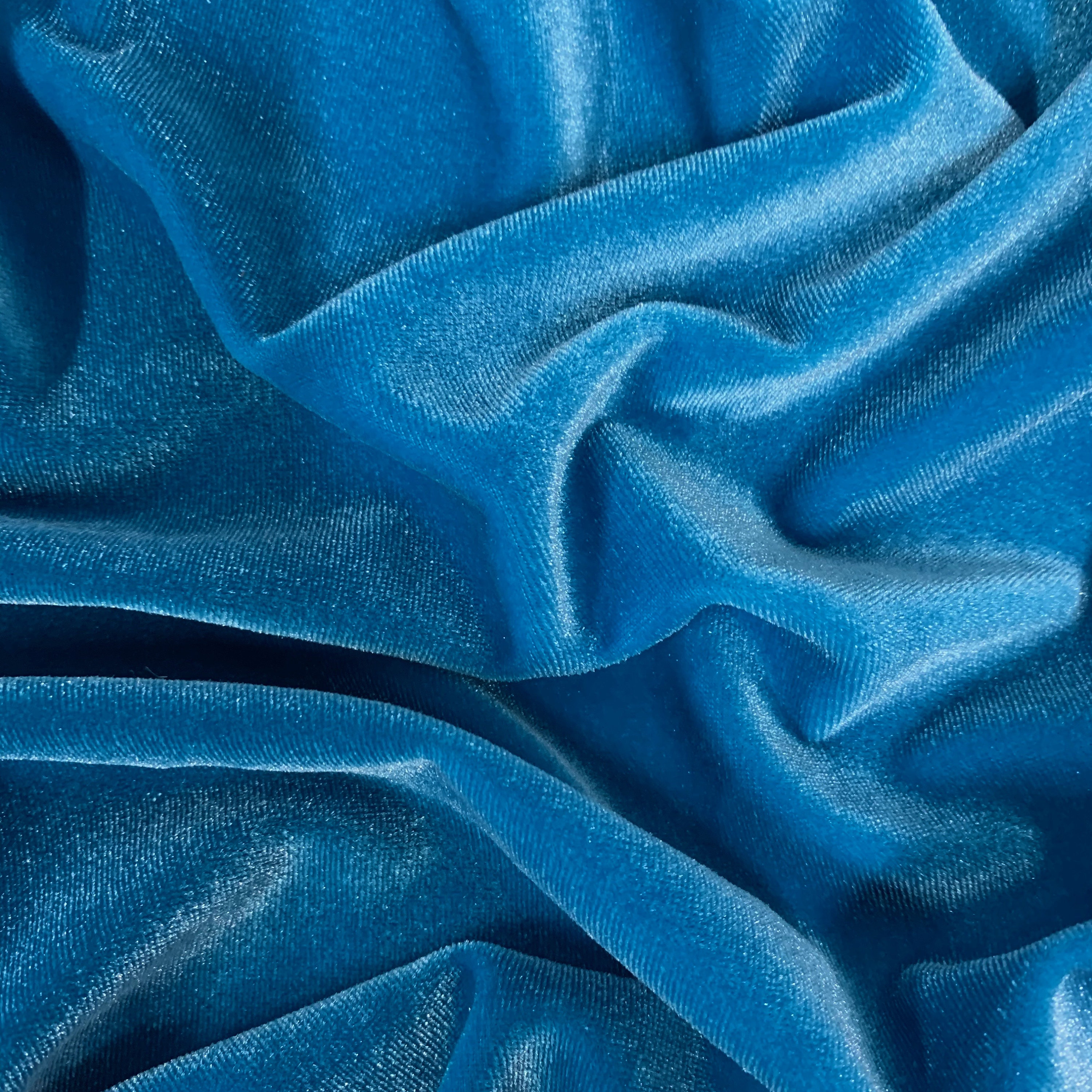 Princess TURQUOISE BLUE Polyester Spandex Stretch Velvet - Etsy