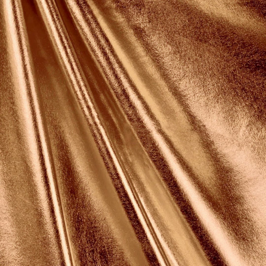 Finley COPPER 4-way Stretch Metallic Foil Fabric by the Yard 10013 