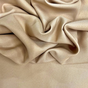 Delaney KHAKI Polyester Gabardine Fabric for Skirts, Suits, Overcoats, Trousers/Slacks, Uniforms, Lining, etc.