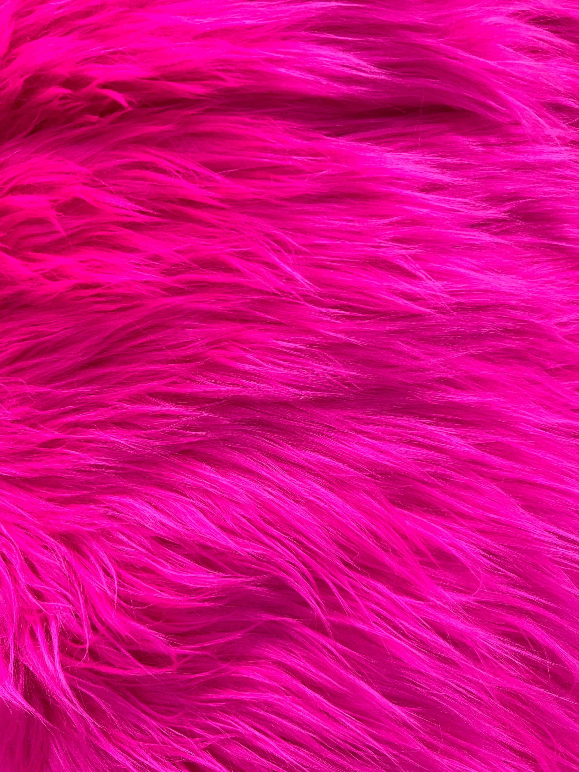 Hot Pink Faux Fur Classic 5 Row Jacket 