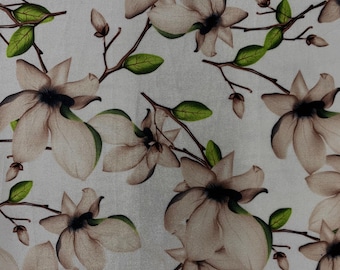 Sutton FLORAL Print 15 on Polyester Stretch Velvet for Bows, Topknot, Scrunchies, Clothes, Costumes, Crafts - 10171