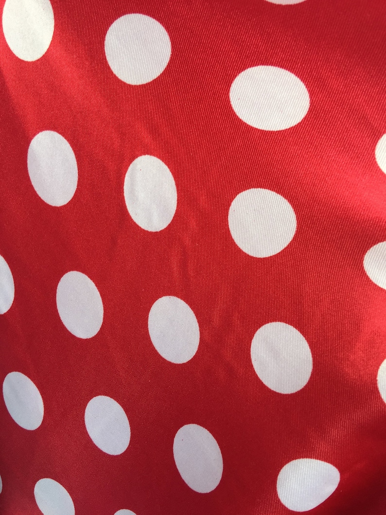 Shelby 0.75 WHITE Polka Dots on RED Polyester Light | Etsy