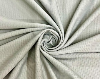 Mikaela SILVER Polyester Dimple Sports Mesh Knit Fabric by the Yard