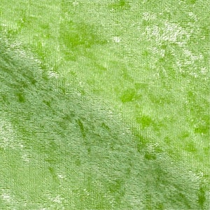 Mya LIME GRÜN faltenfrei Mechanischer Stretch Polyester Panne Samt Stoff Schüttgut - 10015