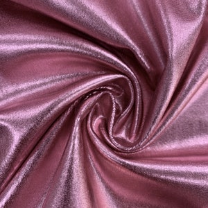 Finley DUSTY PINK 4-Way Stretch Metallic Foil Fabric by the Yard - 10013