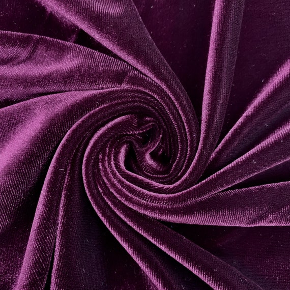 Princess PURPLE Polyester Spandex Stretch Velvet Fabric for Bows, Topknots,  Headwraps, Clothes, Costumes, Crafts - 10001