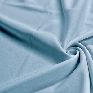 Evie LIGHT BLUE Polyester (Not Neoprene) Scuba Double Knit Fabric by the Yard - 10021