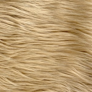 Eden BEIGE Shaggy Long Pile Soft Faux Fur Fabric for Fursuit, Cosplay Costume, Photo Prop, Trim, Throw Pillow, Crafts