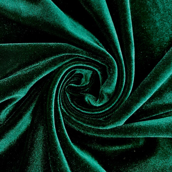 Tienda Arriesgado 鍔 Princess HUNTER GREEN Polyester Spandex Stretch Velvet Fabric - Etsy