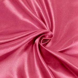 Eliza HOT PINK Shiny Heavy Bridal Wedding Satin Fabric by the Yard - 10009