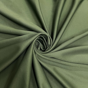 Mikaela OLIVE GREEN Polyester Dimple Sports Mesh Knit Fabric by the Yard