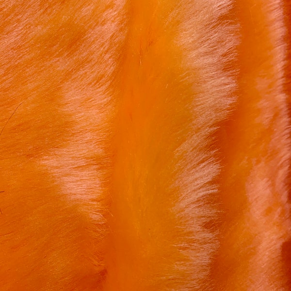 Zahra ORANGE 0,75 pouce tissu en fausse fourrure douce à poils courts pour combinaison de fourrure, costume de cosplay, accessoire photo, garniture, oreiller, artisanat - 10177