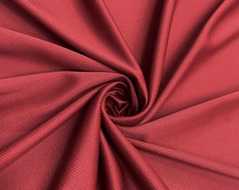 Mikaela BURGUNDY Polyester Dimple Sports Mesh Knit Fabric by the Yard