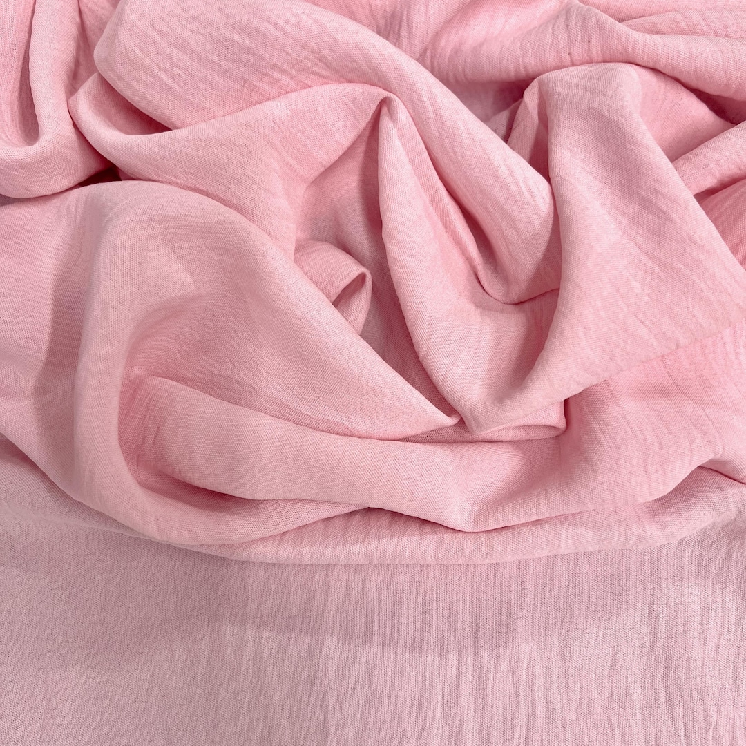 Flowing Polyester Sophia BABY PINK Air Flow Polyester Fabric for Dresses, Tops, Bottoms ...
