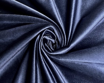 Contessa NAVY BLUE Plush Non-Stretch Velvet Fabric for Apparel, Costumes, Curtains, Chair/Throw Pillow Cover, Crafts