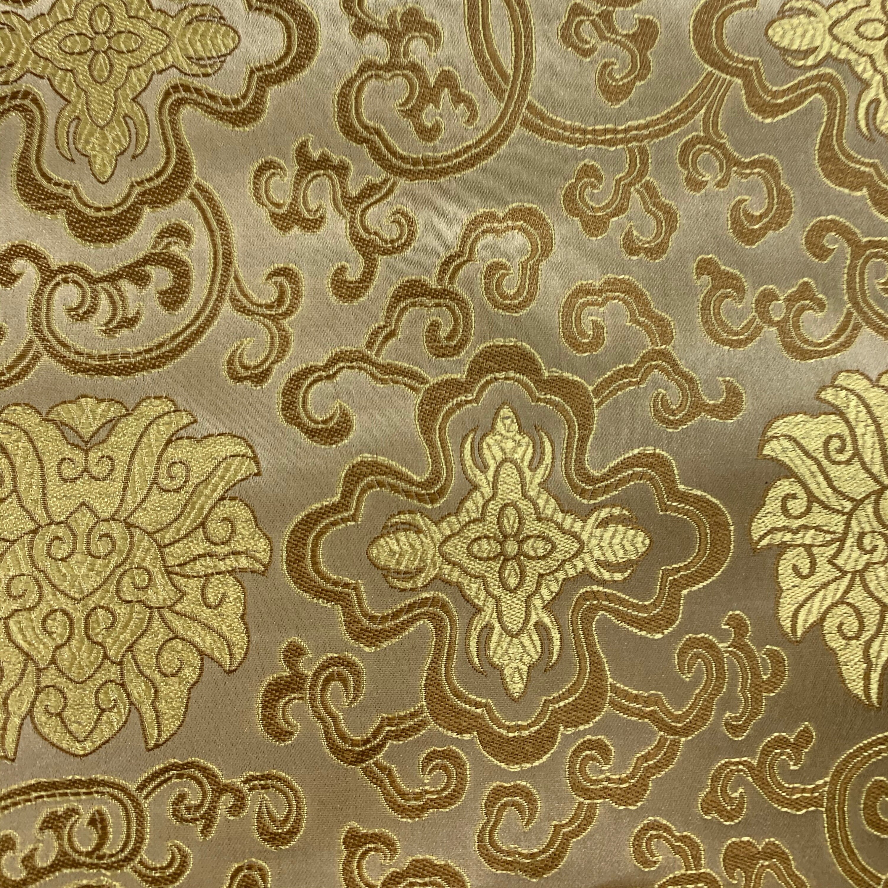 Adelaide GOLD Chinese Brocade Satin Fabric by the Yard 10058 Etsy