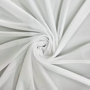 Brylee WHITE Polyester Micro Mesh Jersey Sports Mesh Strickstoff Massenware