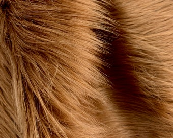 Eden RUST Langflor Zottelfell Stoff für Fursuit, Cosplay Kostüme, Photo Prop, Zierde, Kissen, Basteln