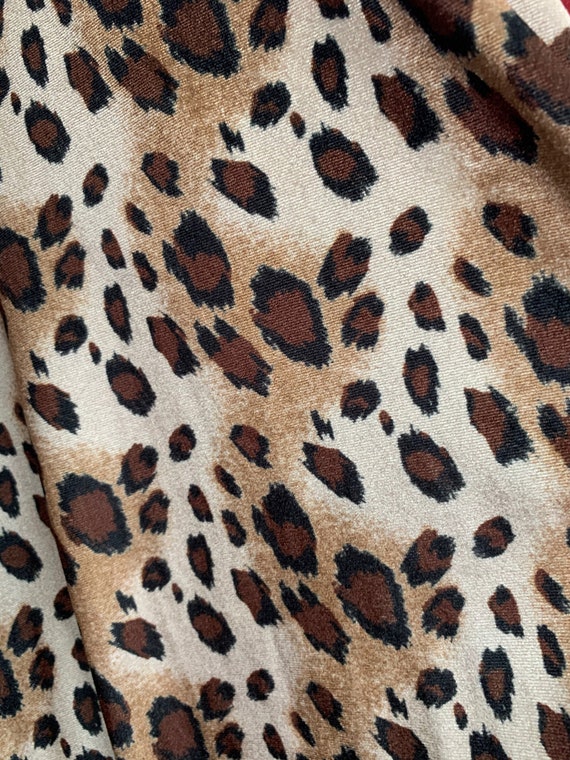 Dana BLACK BROWN CAMEL Leopard Pattern Polyester Stretch | Etsy