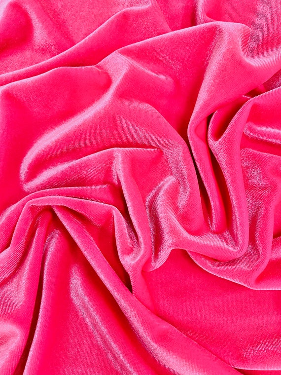 Princess LIGHT PINK Polyester Stretch Velvet Fabric for Bows, Top