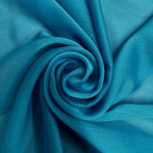 Jolene CERULEAN BLUE Polyester Zweifarbiger Chiffon Stoff Meterware - 10135