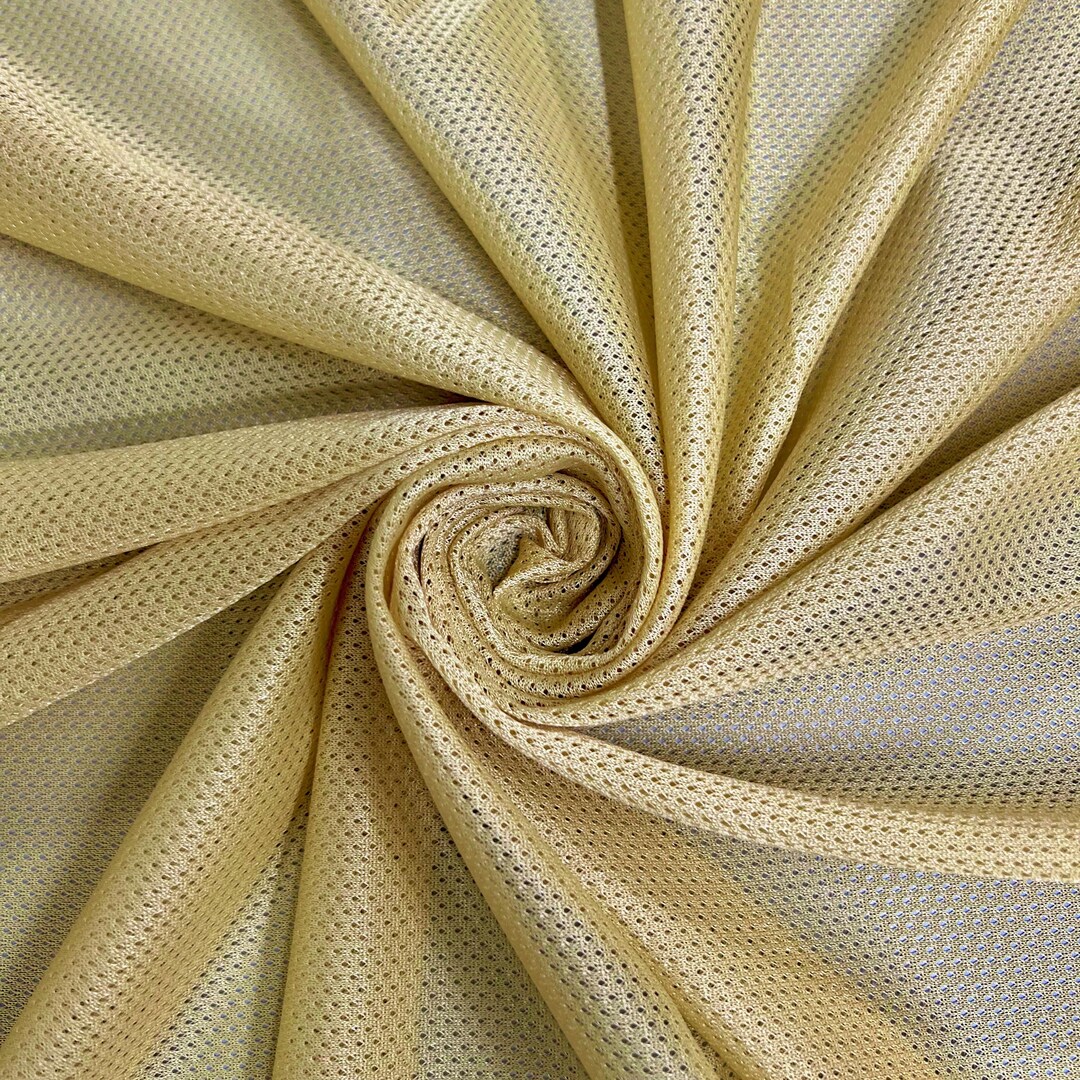 Brylee LIGHT GOLD Polyester Micro Mesh Jersey Sports Mesh Knit Fabric ...
