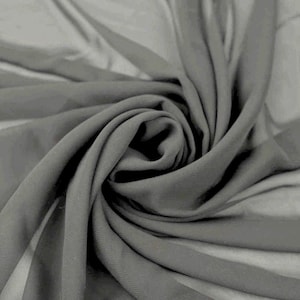 Danielle GREY Polyester Hi-Multi Chiffon Fabric by the Yard - 10075