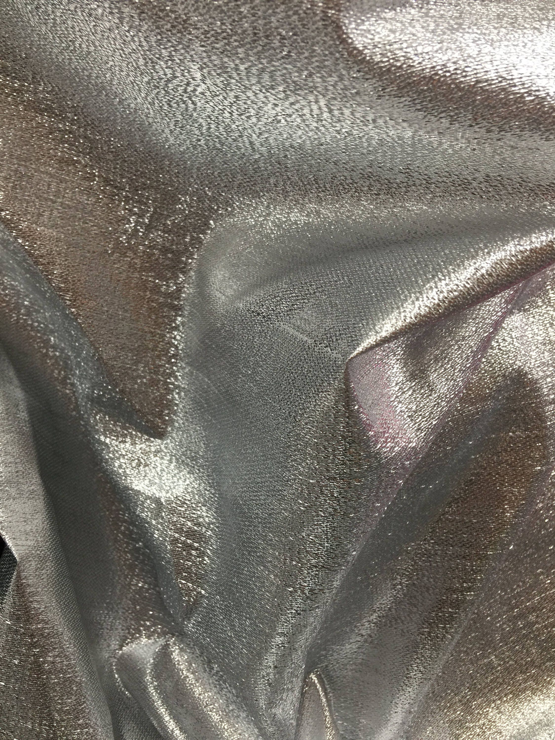 Tissue Lame Silver, Fabric by the Yard