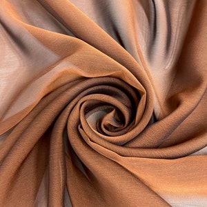 Jolene COPPER BLACK Polyester Two-Tone Chiffon Fabric by the Yard - 10135
