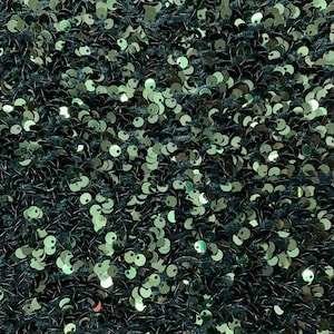 Stephanie HUNTER GREEN Overlap Sequins on Stretch Velvet Fabric by the Yard for Gowns, Apparel, Costumes, Crafts - 10185
