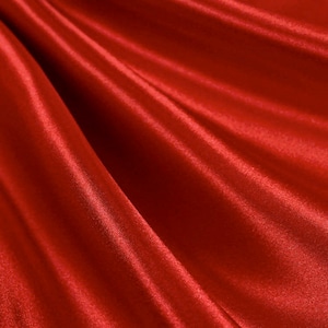 Eliza RED Shiny Heavy Bridal Wedding Satin Fabric by the Yard - 10009