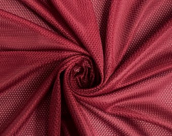 Brylee WINE polyester micro-mesh jersey sport mesh gebreide stof op maat gesneden