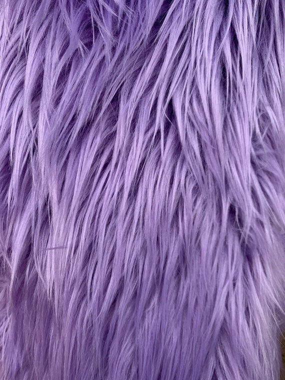 Eden LAVENDER Shaggy Long Pile Soft Faux Fur Fabric for Fursuit, Cosplay  Costume, Photo Prop, Trim, Throw Pillow, Crafts